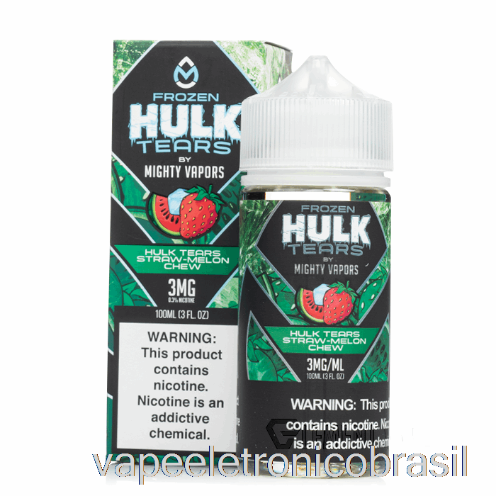 Vape Eletrônico Congelado Hulk Tear Palha Melão Mastigar - Hulk Teares - 100ml 6mg